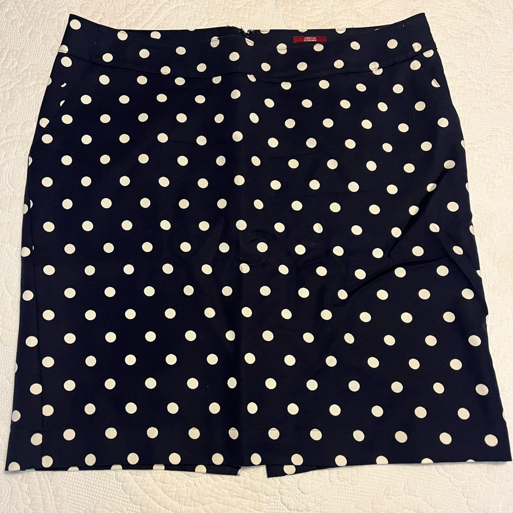 Merona Navy and White Polka Dot Mini Skirt